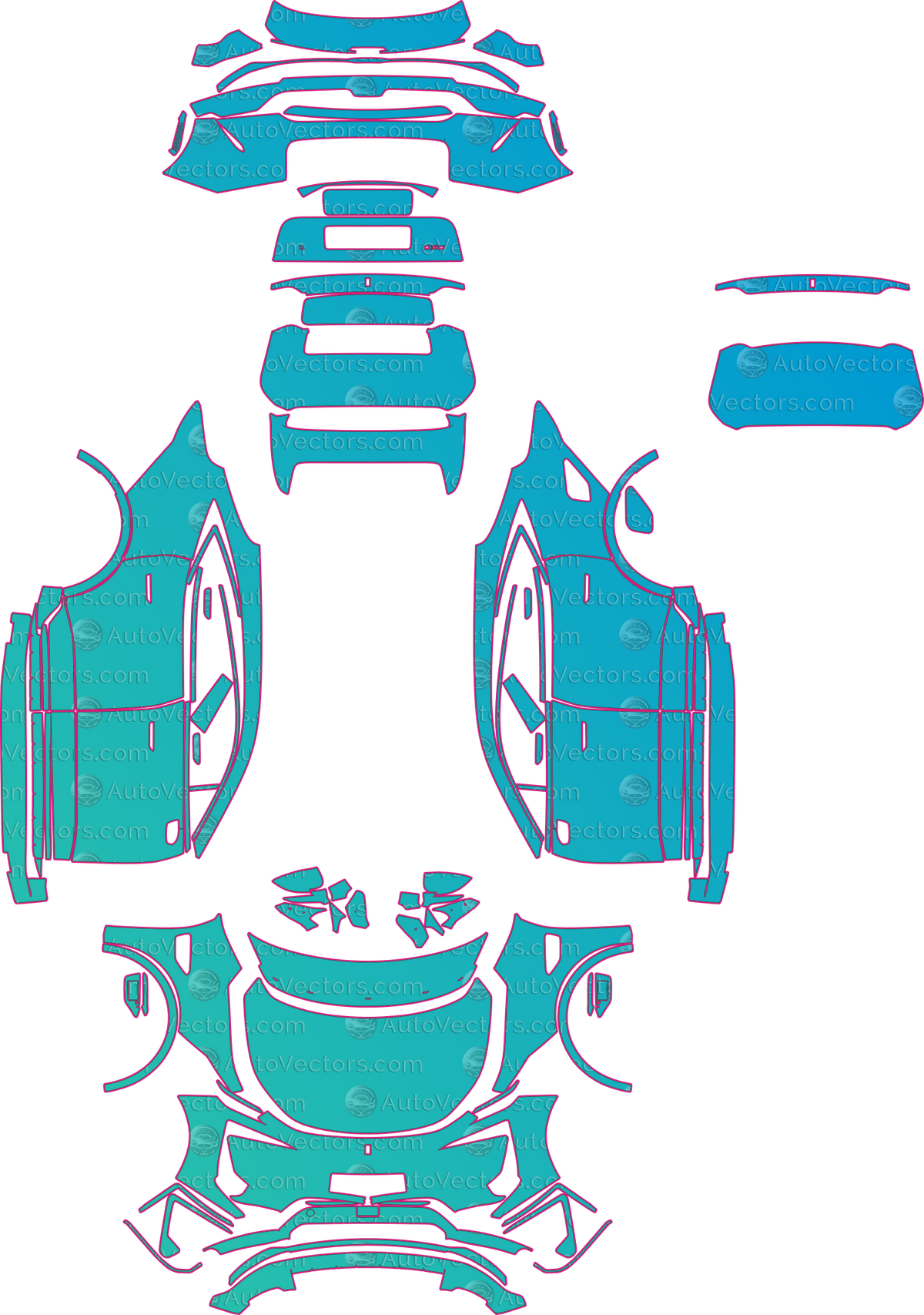 Avatr 11 Premium (From 2025) SUV – pre-cut PPF pattern templates, instant digital download vector cut files (CDR, AI, PDF, SVG)