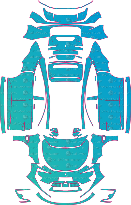 Avatr 12 GT (From 2024) Sedan – pre-cut PPF pattern templates, instant digital download vector cut files (CDR, AI, PDF, SVG)