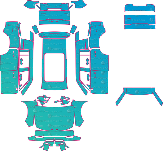 BAIC BJ30 Base (From 2024) SUV pre-cut PPF pattern layout