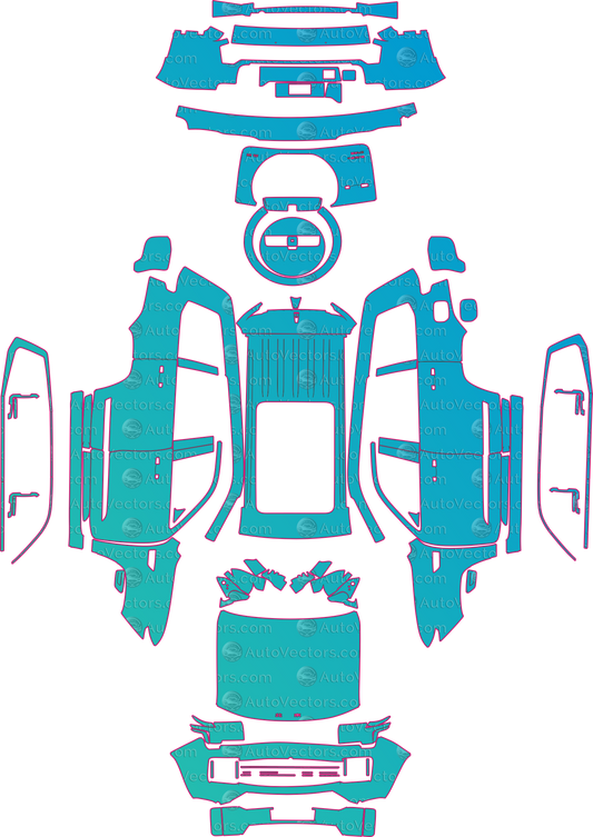 BAIC BJ60E Base (From 2024) pre-cut PPF pattern layout