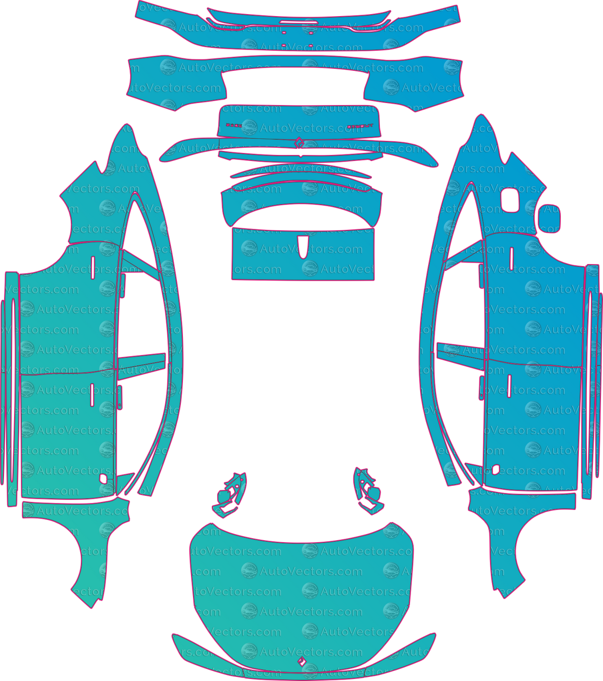 Baojun Xiangjing EV (From 2025) SUV pre-cut PPF pattern layout