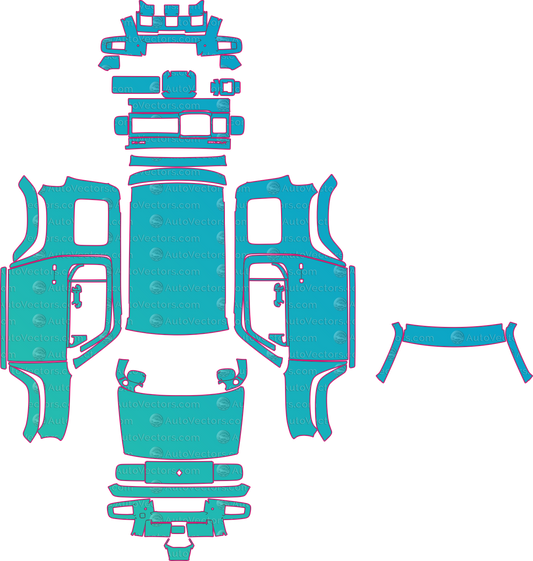 Baojun Yep Base (From 2023) SUV pre-cut PPF pattern layout