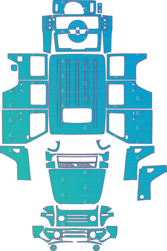 Baw 212 Base (From 2025) pre-cut PPF pattern layout