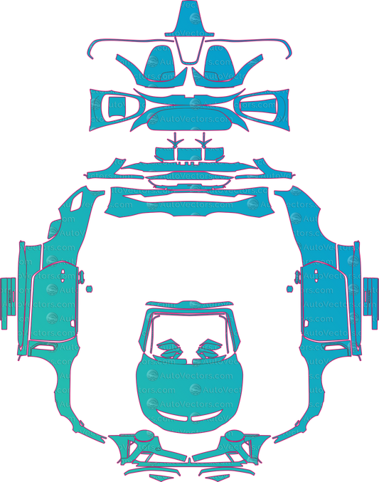 Bentley Bacalar Base (From 2021) Roadster – pre-cut PPF pattern templates, instant digital download vector cut files (CDR, AI, PDF, SVG)