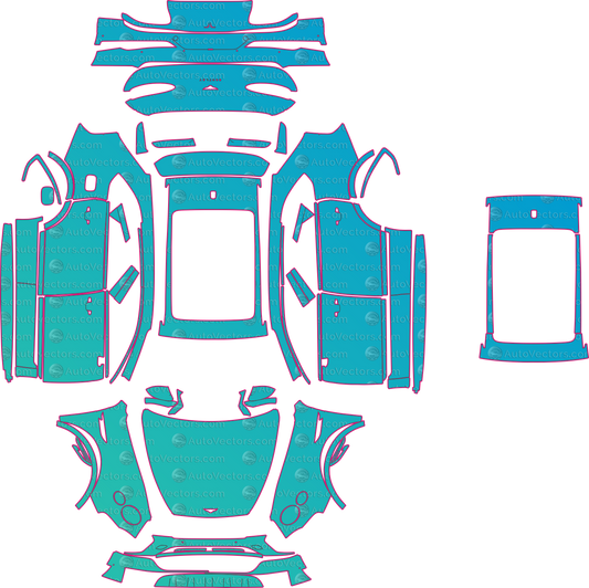 Bentley Bentayga 4V Hybrid-V8 (From 2021) SUV – pre-cut PPF pattern templates, instant digital download vector cut files (CDR, AI, PDF, SVG)