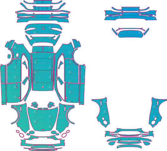 Bentley Bentayga EWB Azure (From 2022) SUV – pre-cut PPF pattern templates, instant digital download vector cut files (CDR, AI, PDF, SVG)