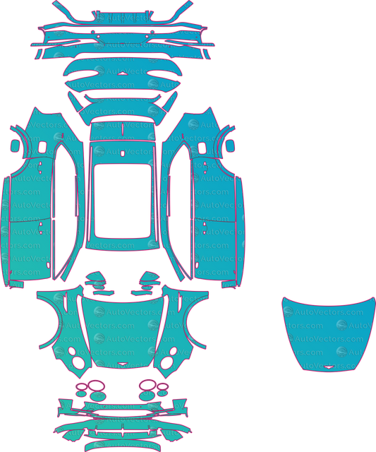Bentley Bentayga S Black Edition (From 2024) SUV – pre-cut PPF pattern templates, instant digital download vector cut files (CDR, AI, PDF, SVG)