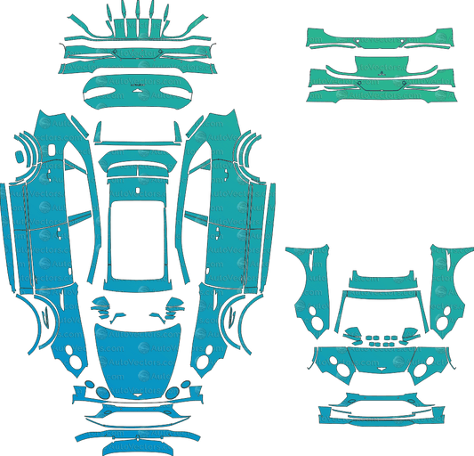 Bentley Bentayga Speed (From 2021) SUV pre-cut PPF vector template download