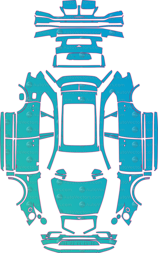 Bentley Bentayga Speed-With Aerodynamic (From 2016) SUV – pre-cut PPF pattern templates, instant digital download vector cut files (CDR, AI, PDF, SVG)