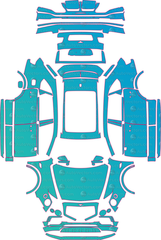 Bentley Bentayga Speed-with aerodynamic (From 2017) SUV – pre-cut PPF pattern templates, instant digital download vector cut files (CDR, AI, PDF, SVG)
