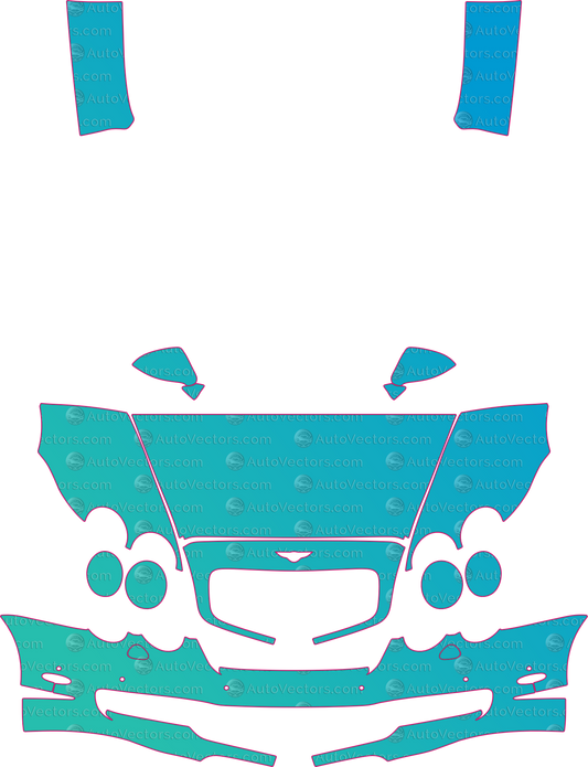 Bentley Continental Flying Spur 3W2 (From 2006) Sedan – pre-cut PPF pattern templates, instant digital download vector cut files (CDR, AI, PDF, SVG)