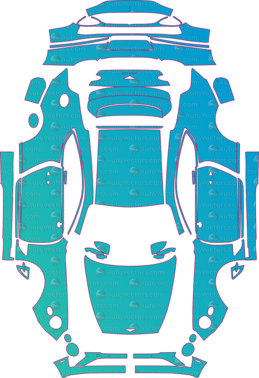 Bentley Continental GT (From 2018) Coupe – pre-cut PPF pattern templates, instant digital download vector cut files (CDR, AI, PDF, SVG)