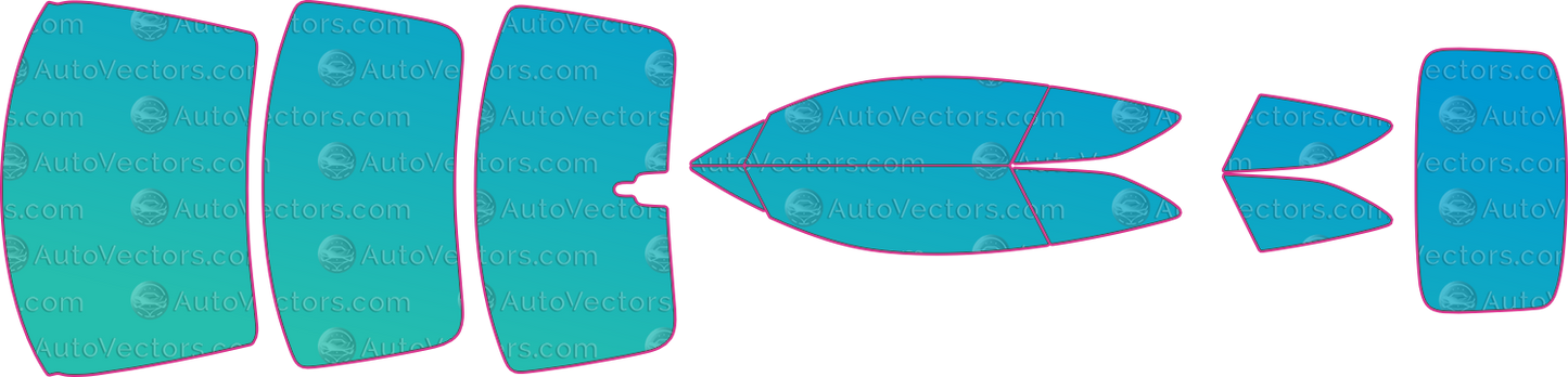 Bentley Continental GT Azure (From 2025) – window tint pre-cut templates, instant digital download vector cut files (CDR, AI, PDF, SVG)
