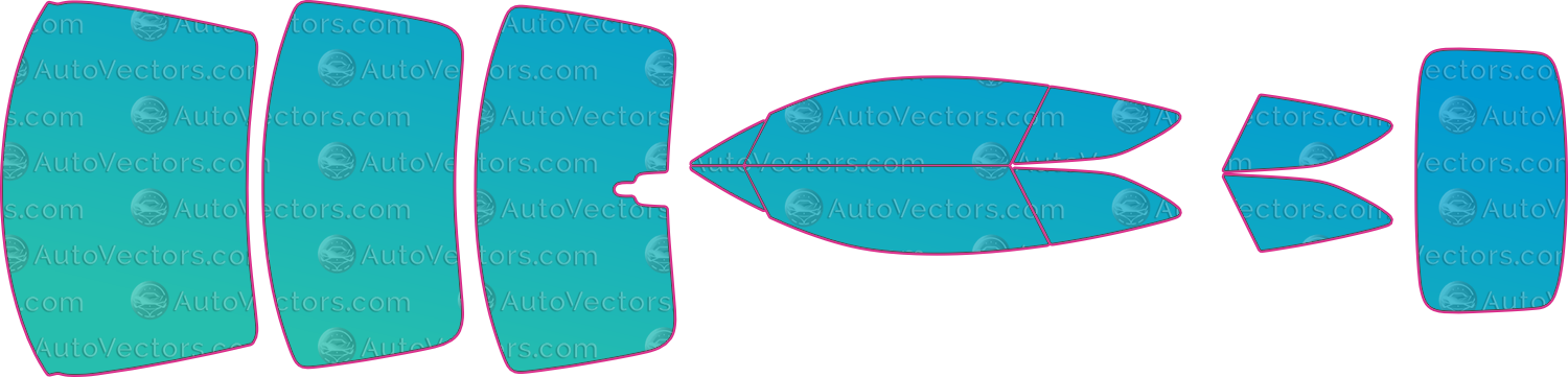 Bentley Continental GT Azure (From 2025) – window tint pre-cut templates, instant digital download vector cut files (CDR, AI, PDF, SVG)