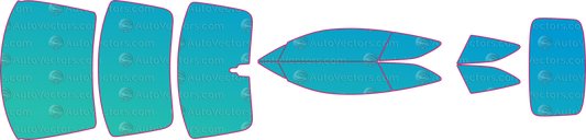 Bentley Continental GT Azure (From 2025) – window tint pre-cut templates, instant digital download vector cut files (CDR, AI, PDF, SVG)