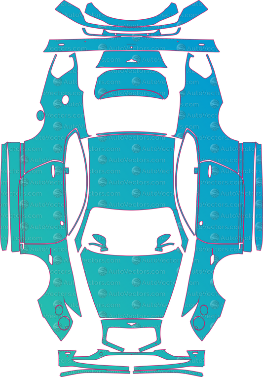 Bentley Continental GT GT V8 (From 2016) Coupe – pre-cut PPF pattern templates, instant digital download vector cut files (CDR, AI, PDF, SVG)