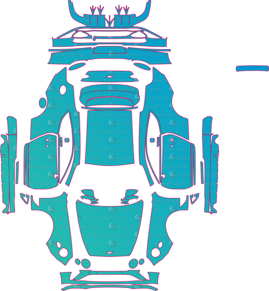 Bentley Continental GT Speed (From 2021) Coupe – pre-cut PPF pattern templates, instant digital download vector cut files (CDR, AI, PDF, SVG)