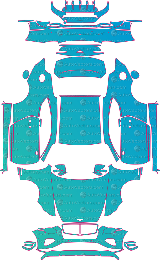 Bentley Continental GT Speed v2 (From 2025) Coupe – pre-cut PPF pattern templates, instant digital download vector cut files (CDR, AI, PDF, SVG)