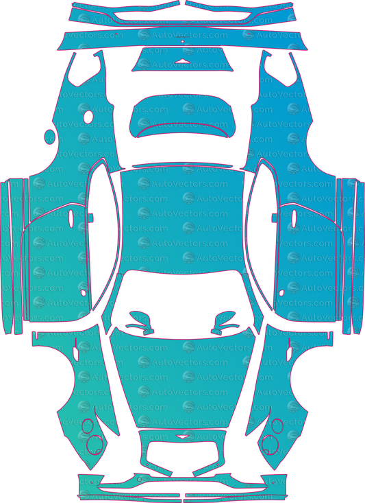 Bentley Continental GT V8S (From 2015) Coupe – pre-cut PPF pattern templates, instant digital download vector cut files (CDR, AI, PDF, SVG)