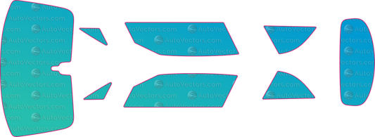 Bentley Continental Gtc (From 2018) Convertible – window tint pre-cut templates, instant digital download vector cut files (CDR, AI, PDF, SVG)