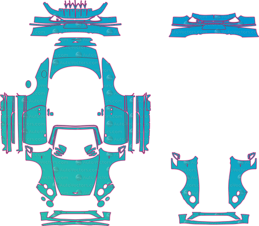 Bentley Continental SpeedEdition 12 (From 2022) Convertible – pre-cut PPF pattern templates, instant digital download vector cut files (CDR, AI, PDF, SVG)