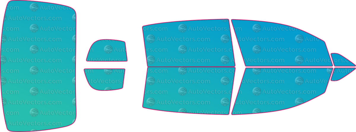 Bentley Flying Spur Base (From 2005) – window tint pre-cut templates, instant digital download vector cut files (CDR, AI, PDF, SVG)