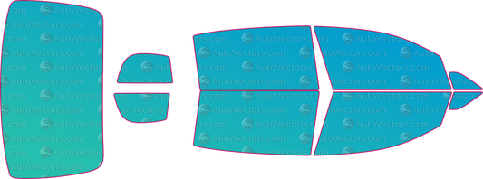 Bentley Flying Spur Base (From 2005) – window tint pre-cut templates, instant digital download vector cut files (CDR, AI, PDF, SVG)