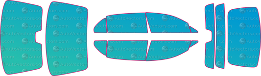 Bentley Flying Spur Base (From 2014) Sedan – window tint pre-cut templates, instant digital download vector cut files (CDR, AI, PDF, SVG)
