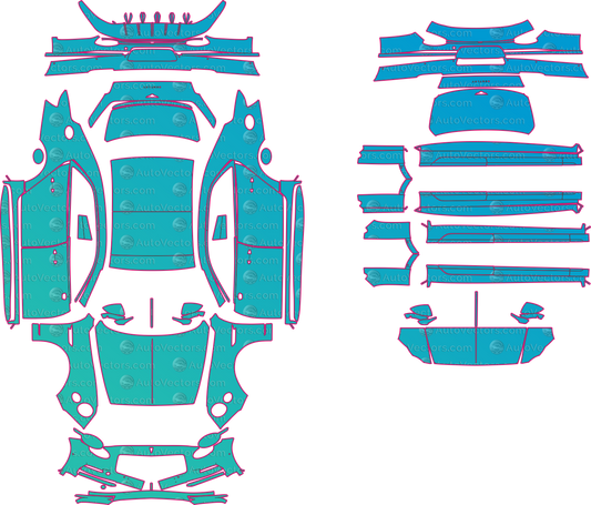 Bentley Flying Spur S (From 2027) Sedan – pre-cut PPF pattern templates, instant digital download vector cut files (CDR, AI, PDF, SVG)