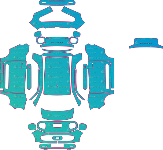 Bestune Pony Little Base (From 2024) Hatchback pre-cut PPF pattern layout
