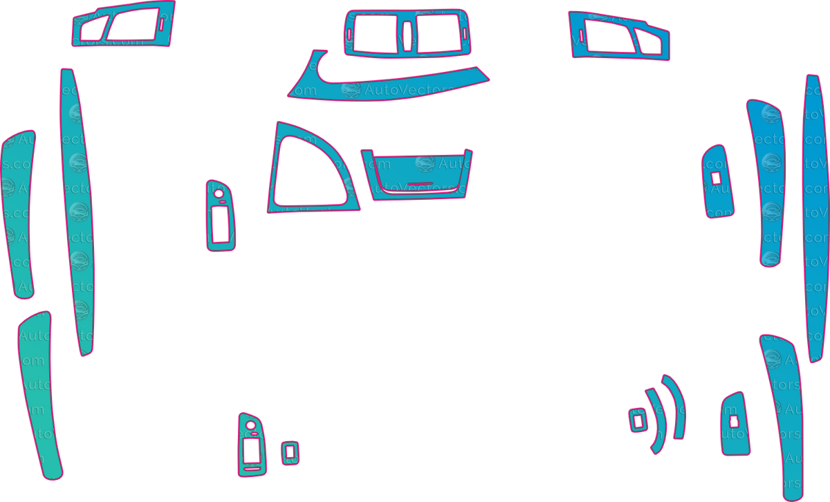 BMW 1 Series Base (2006-2011) Interior – interior pre-cut PPF pattern templates, instant digital download vector cut files (CDR, AI, PDF, SVG)