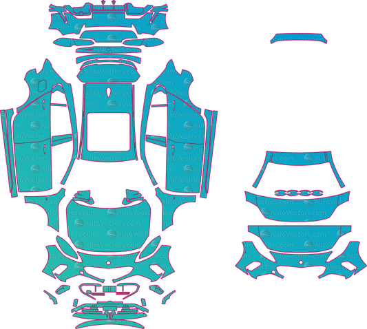 BMW 1 Series F70 M135 (From 2025) Hatchback – pre-cut PPF pattern templates, instant digital download vector cut files (CDR, AI, PDF, SVG)