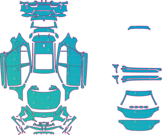 BMW 1 Series F70 M135-M Performance Pkg (From 2025) Hatchback – pre-cut PPF pattern templates, instant digital download vector cut files (CDR, AI, PDF, SVG)