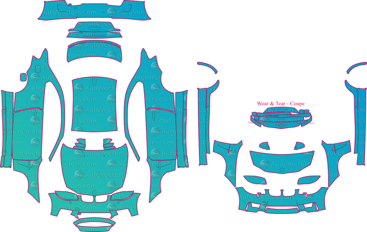BMW 1 Series M E82 (From 2011) Coupe – pre-cut PPF pattern templates, instant digital download vector cut files (CDR, AI, PDF, SVG)