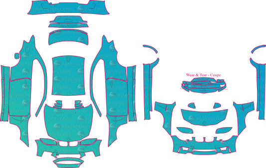 BMW 1 Series M E82 (From 2011) Coupe – pre-cut PPF pattern templates, instant digital download vector cut files (CDR, AI, PDF, SVG)