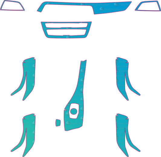 BMW 1 Series V1 (From 2017) Interior – interior pre-cut PPF pattern templates, instant digital download vector cut files (CDR, AI, PDF, SVG)