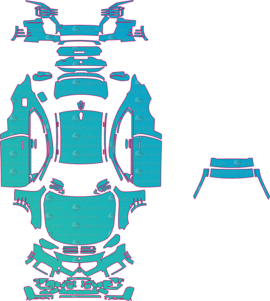 BMW 2 Series G42 M Performance (From 2023) Coupe – pre-cut PPF pattern templates, instant digital download vector cut files (CDR, AI, PDF, SVG)