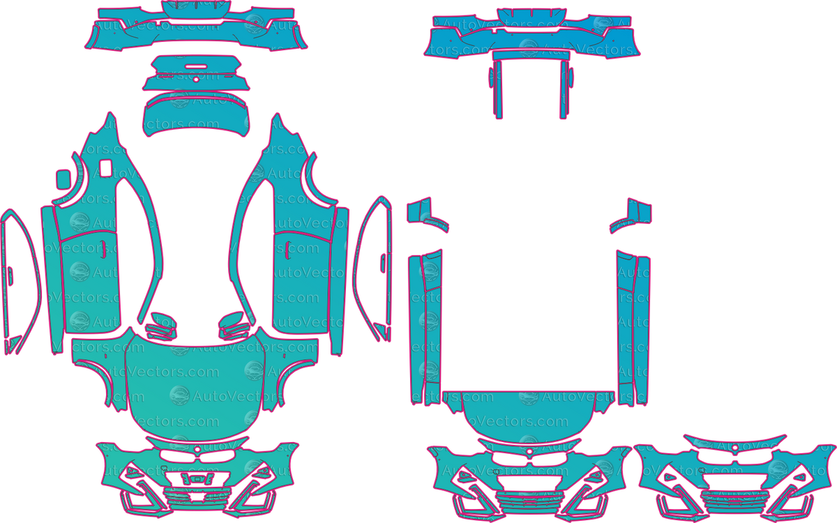 BMW 2 Series M240I XDrive (From 2026) Coupe pre-cut PPF pattern layout