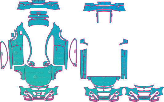 BMW 2 Series M240I XDrive (From 2026) Coupe pre-cut PPF pattern layout