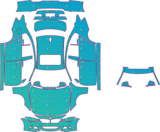BMW 3 Series M Sport (From 2012) Sedan pre-cut PPF pattern layout