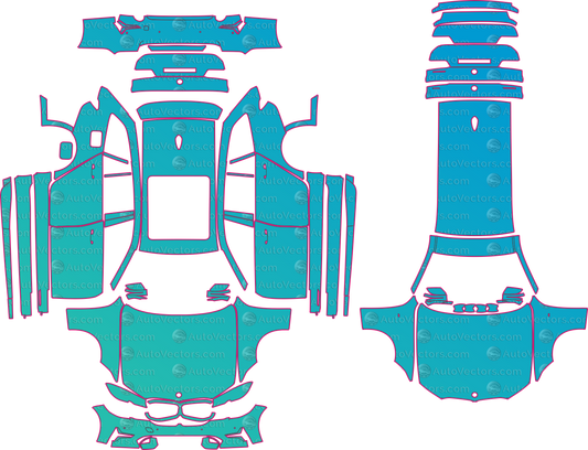 BMW 3 Series G21 (From 2020) Touring Pre-Cut PPF Pattern Templates – pre-cut PPF pattern templates, digital download vector files (CDR, AI, PDF, DXF, SVG)