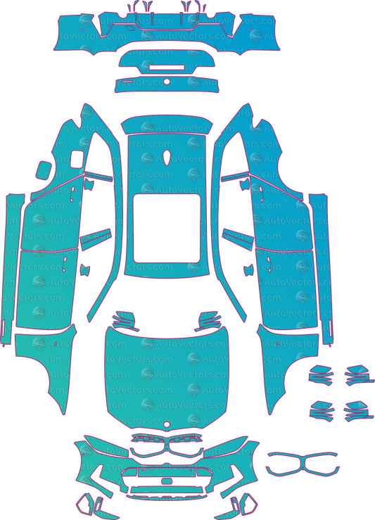BMW 3 Series G21 M Sport (From 2023) Touring – pre-cut PPF pattern templates, instant digital download vector cut files (CDR, AI, PDF, SVG)