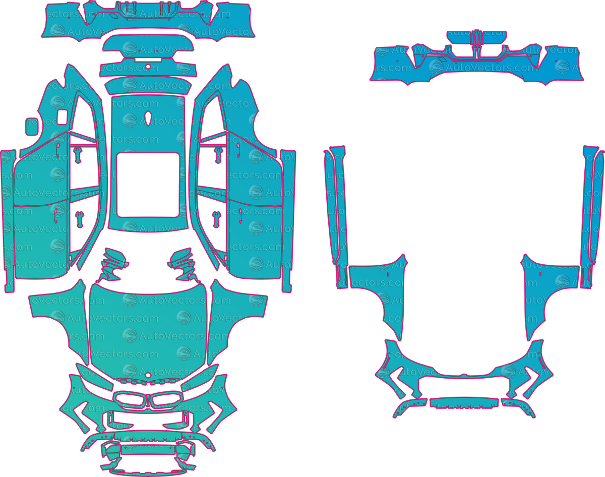 BMW 3 Series G21 M340 (From 2023) Touring – pre-cut PPF pattern templates, instant digital download vector cut files (CDR, AI, PDF, SVG)