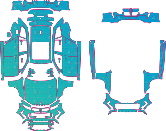 BMW 3 Series G21 M340 (From 2023) Touring – pre-cut PPF pattern templates, instant digital download vector cut files (CDR, AI, PDF, SVG)
