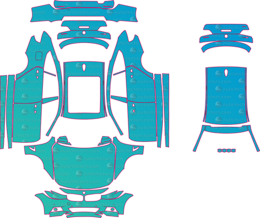 BMW 3 Series M Sport gran turismo (From 2013) Hatchback pre-cut PPF pattern layout
