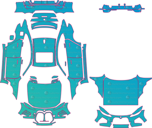 BMW 4 Series Gran Coupe G26 M Sport (From 2021) Hatchback pre-cut PPF pattern layout
