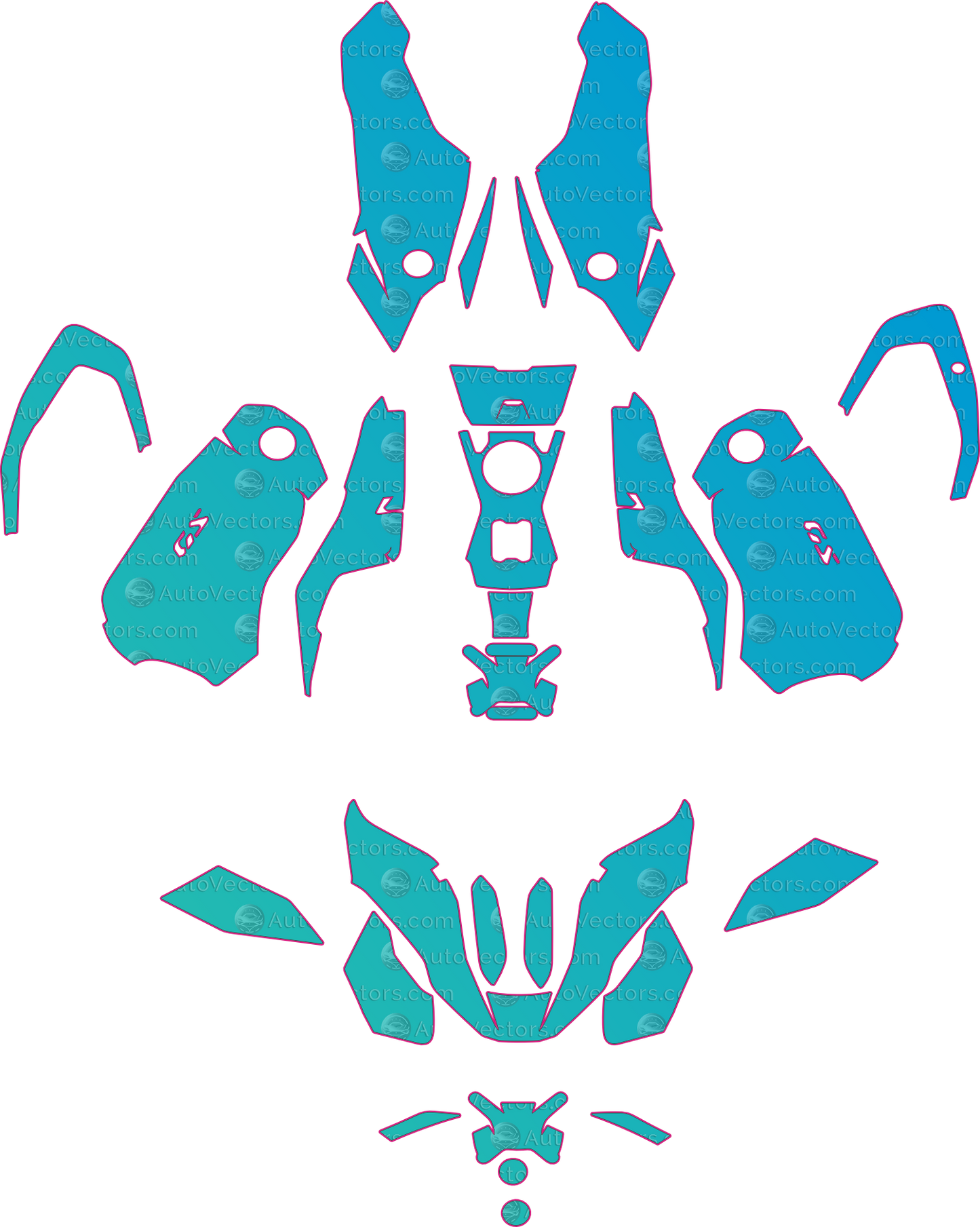 BMW Adventure R1300 GS Adventure (From 2024) Moto – motorcycle pre-cut PPF pattern templates, instant digital download vector cut files (CDR, AI, PDF, SVG)