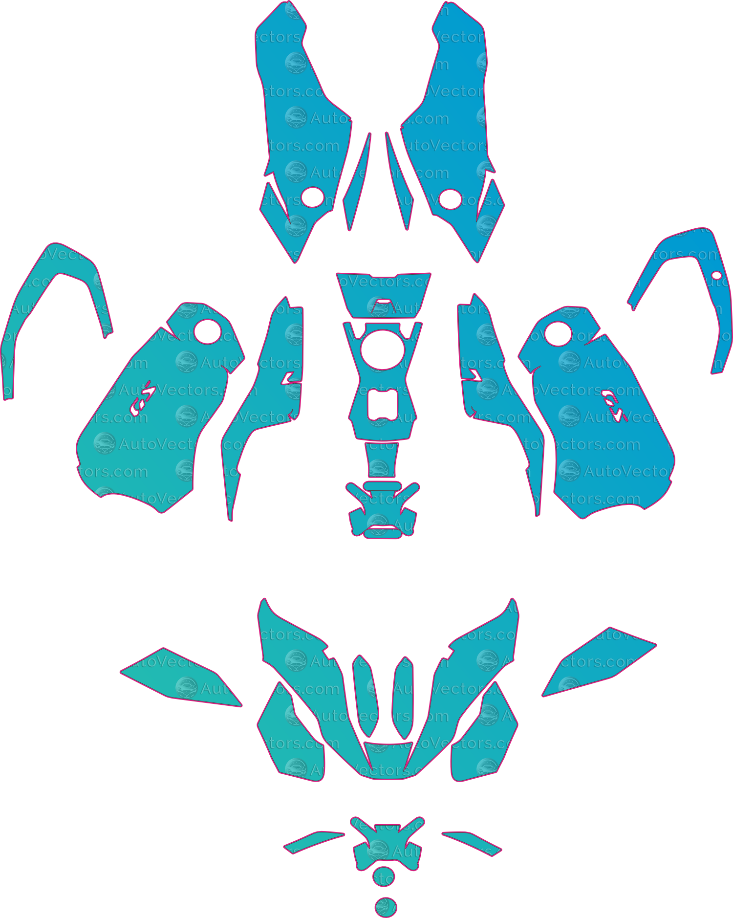 BMW Adventure R1300 GS Adventure (From 2024) Moto – motorcycle pre-cut PPF pattern templates, instant digital download vector cut files (CDR, AI, PDF, SVG)