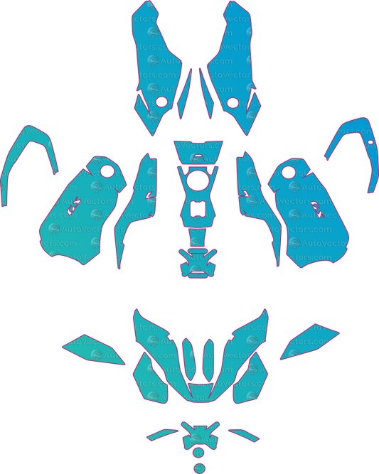 BMW Adventure R1300 GS Adventure (From 2024) Moto – motorcycle pre-cut PPF pattern templates, instant digital download vector cut files (CDR, AI, PDF, SVG)
