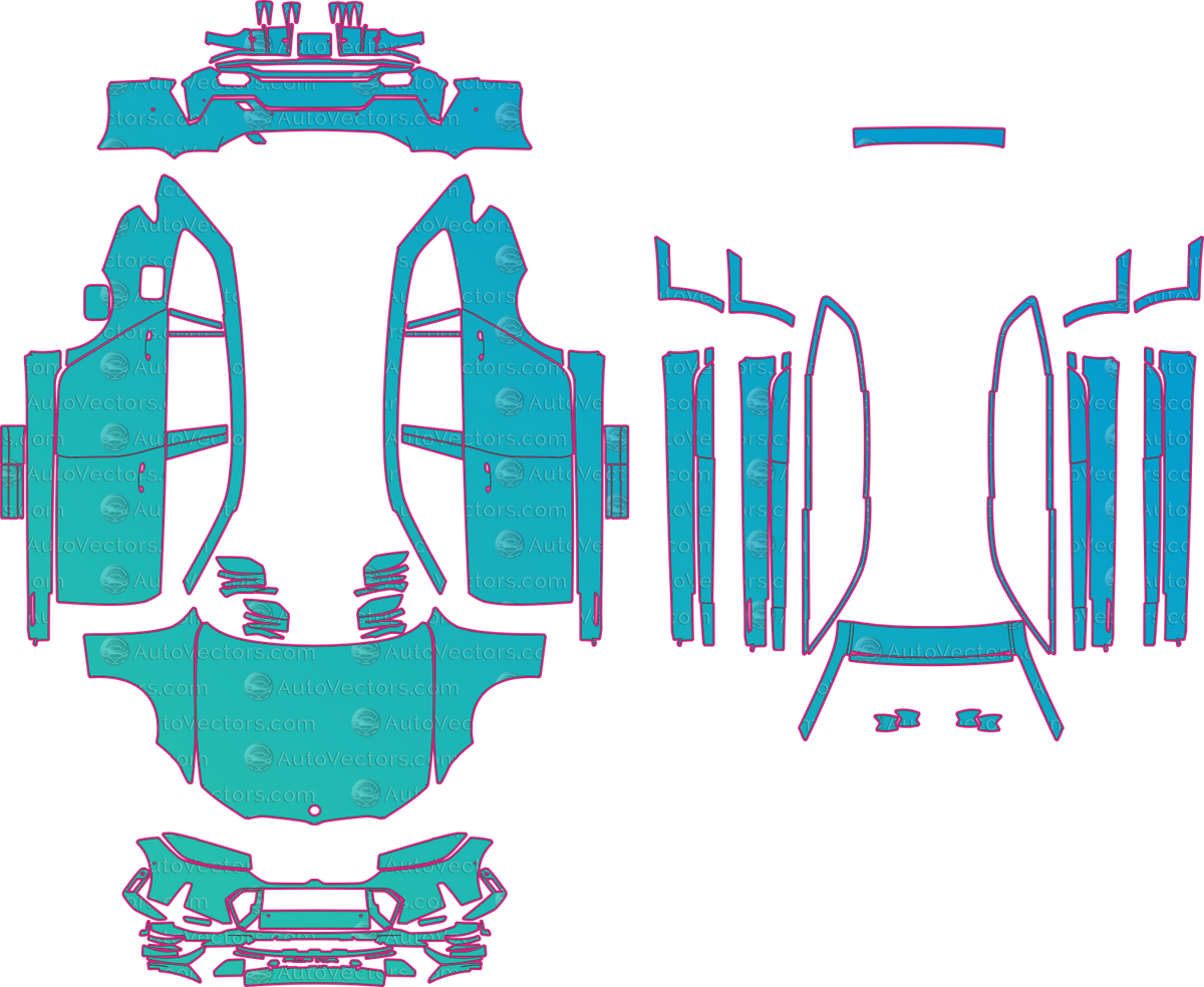 BMW Alpina B3 G21 GT (From 2025) Touring – pre-cut PPF pattern templates, instant digital download vector cut files (CDR, AI, PDF, SVG)